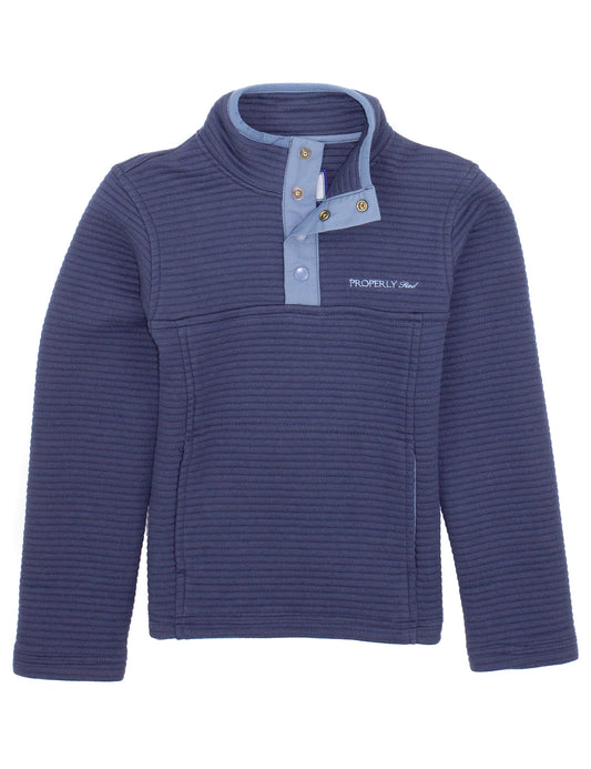 Properly Tied Boy's Ridgeway Pullover - River Blue