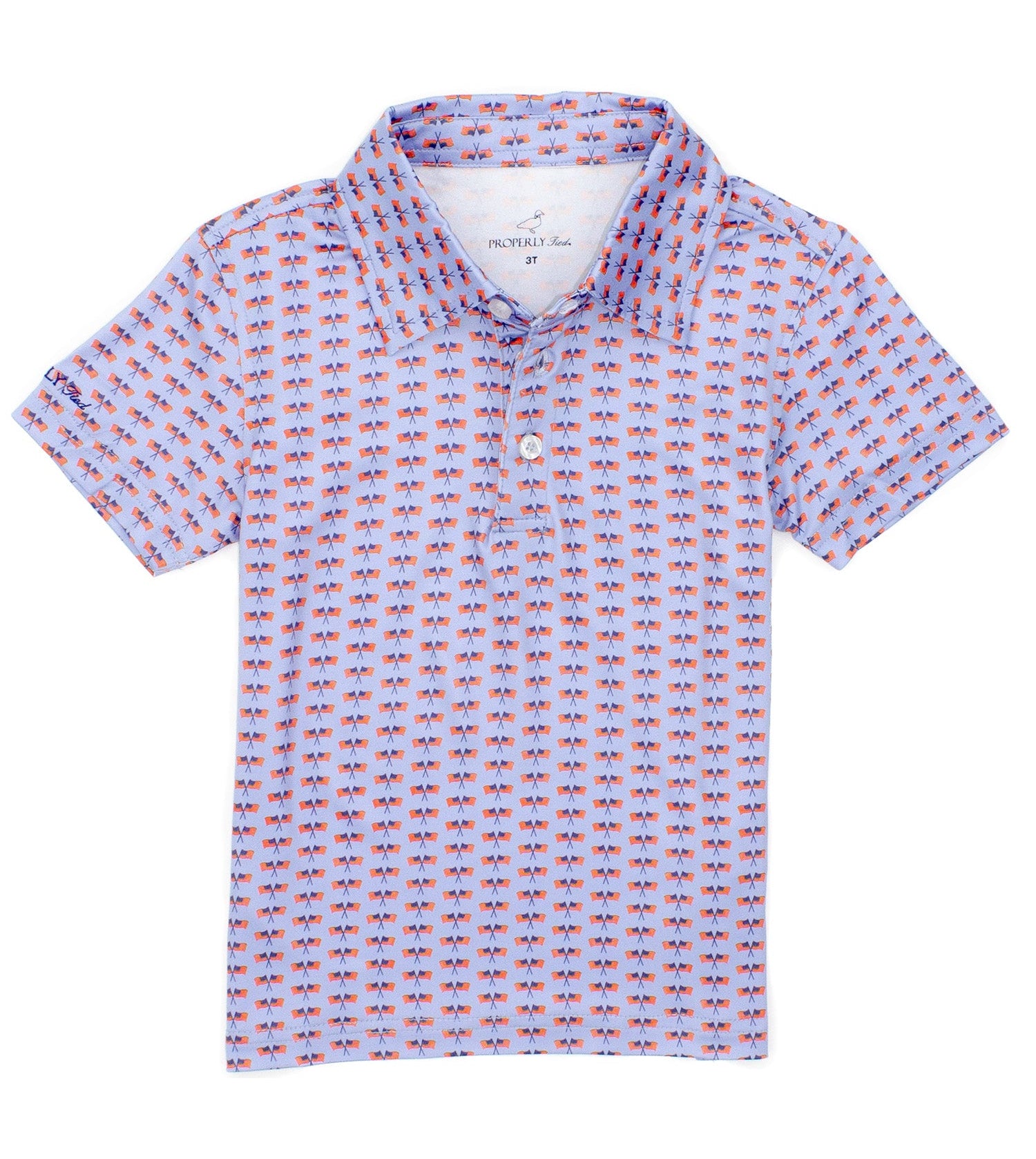 Properly Tied Inlet Polo- Freedom Flag