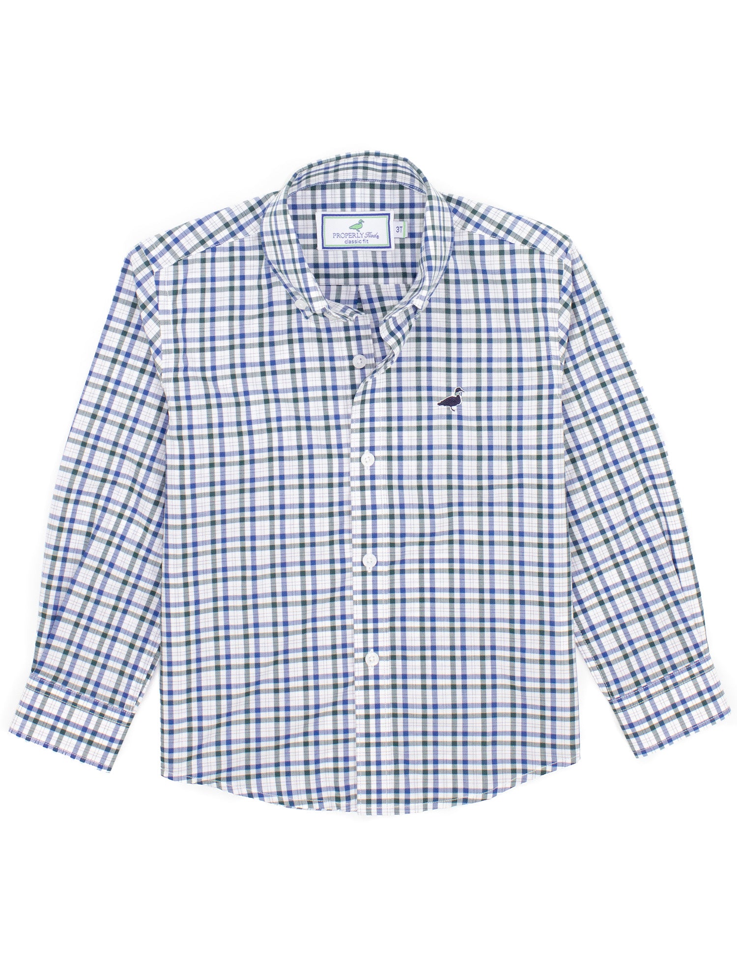 Properly Tied Boy's Seasonal Sportshirt- Mallard