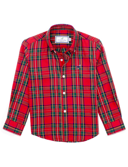 Boy's Seasonal Sportshirt- Yuletide