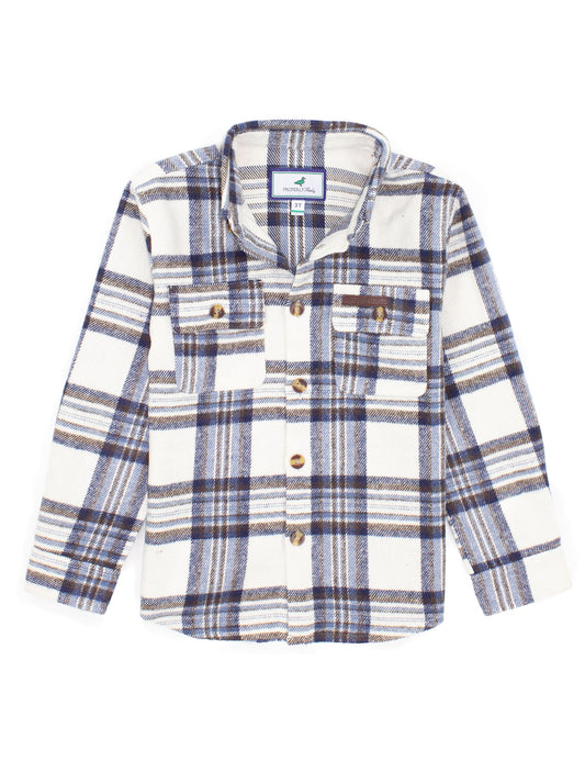 Properly Tied Boy's Ranch Flannel- Cold River