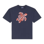 Blue Big Turtle Cotton T-Shirt