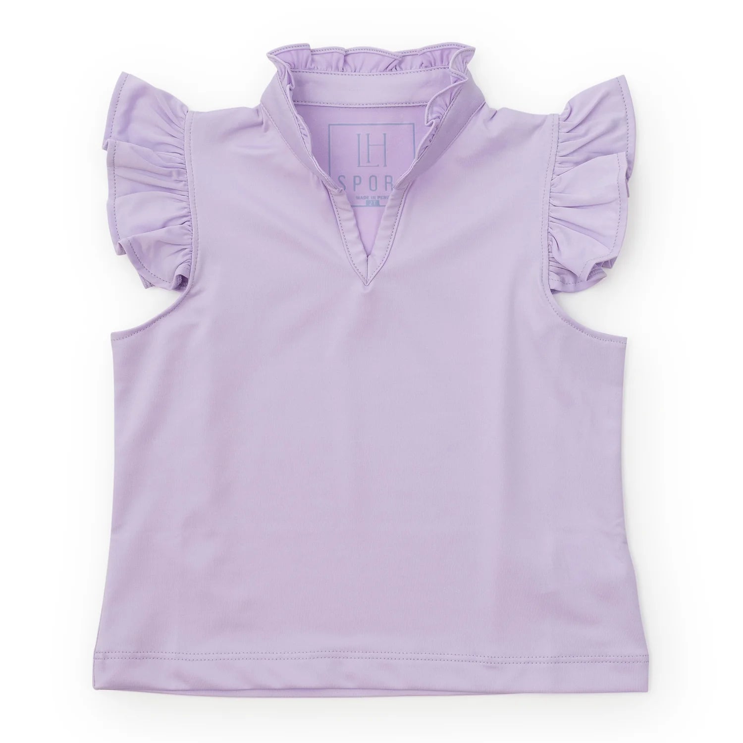 Lila and Hayes Ellie Girls' Sleeveless Performance Top- Lavender