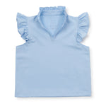 Lila and Hayes Ellie Girls' Sleeveless Performance Top- Light Blue