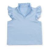 Lila and Hayes Ellie Girls' Sleeveless Performance Top- Light Blue
