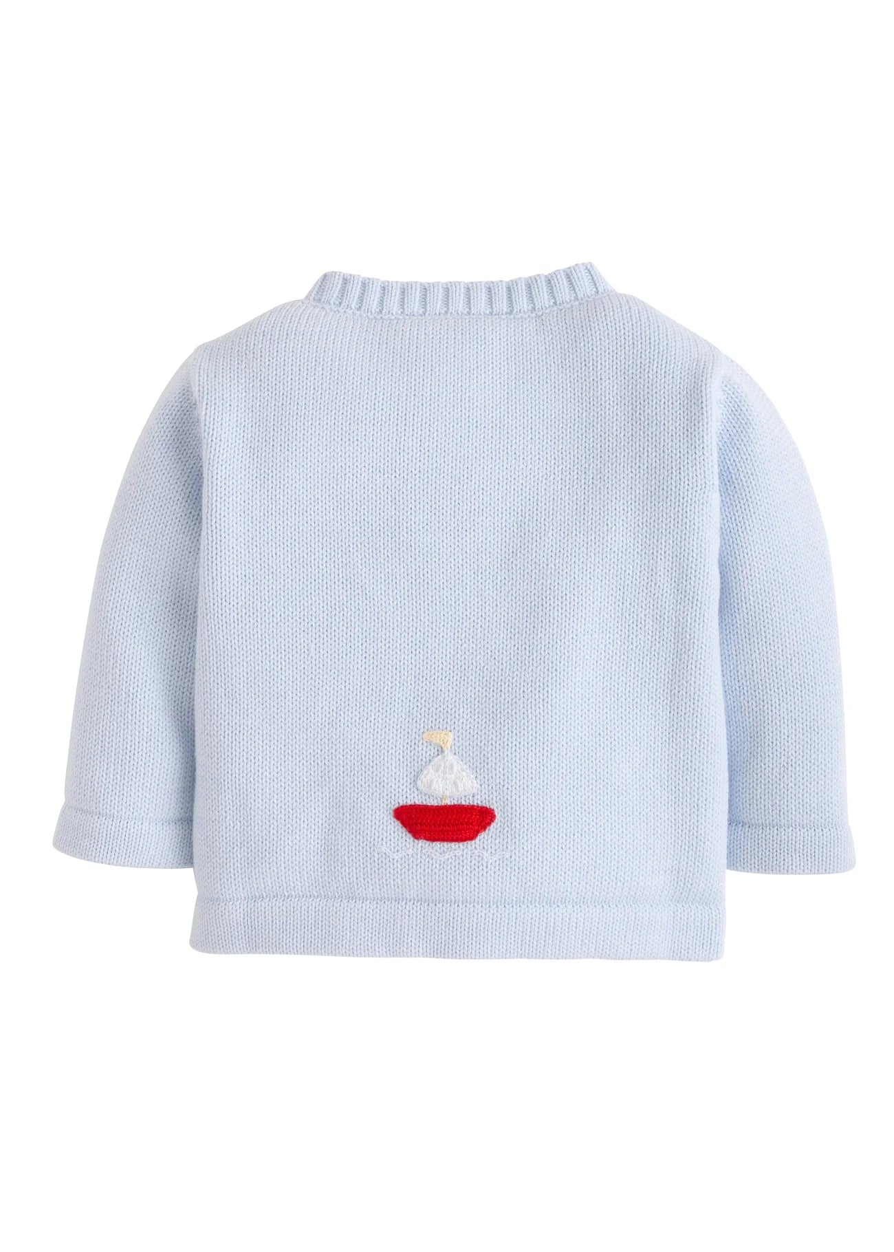 Little English Sailboat Crochet Cardigan Sweater