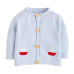 Little English Sailboat Crochet Cardigan Sweater