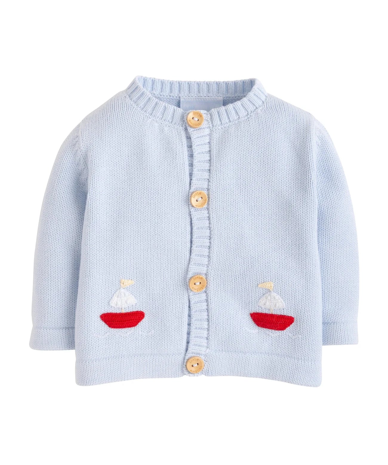 Little English Sailboat Crochet Cardigan Sweater