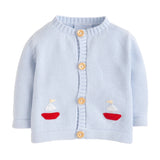 Little English Sailboat Crochet Cardigan Sweater