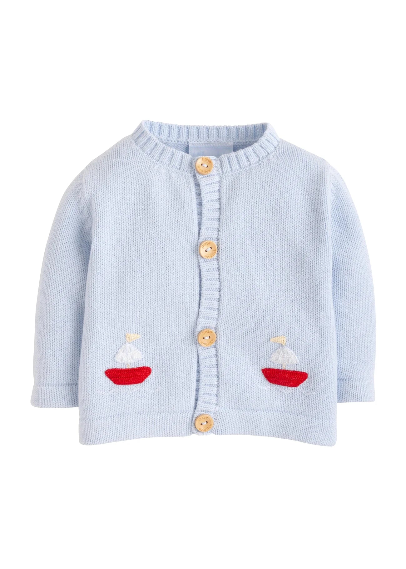Little English Sailboat Crochet Cardigan Sweater