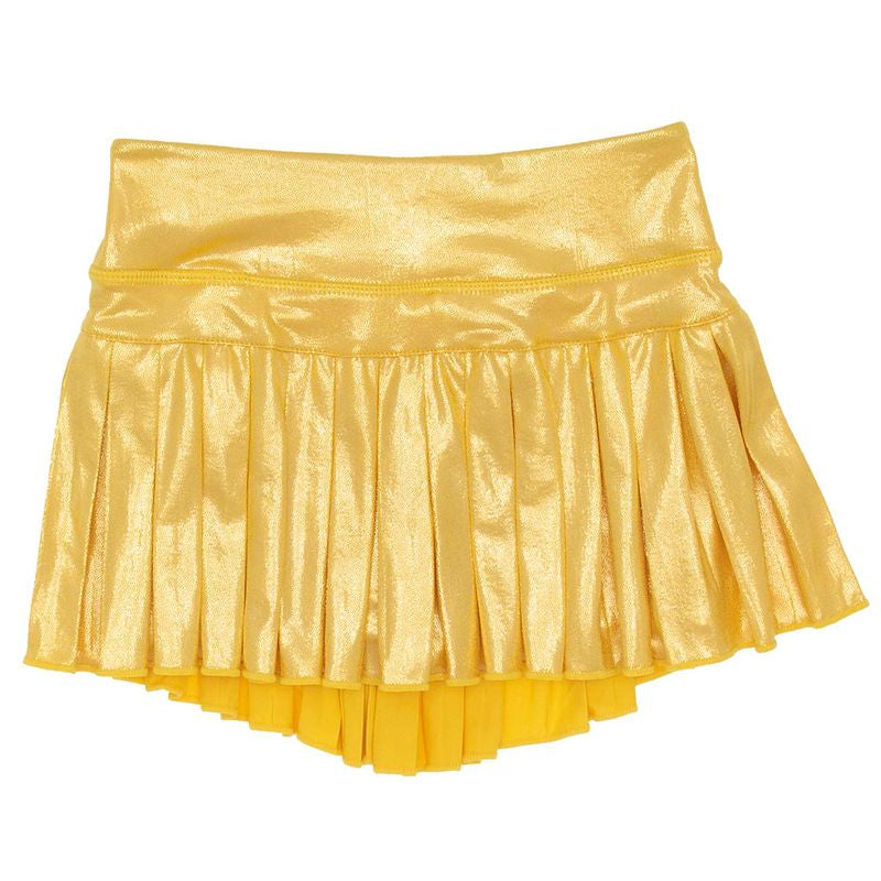 Azarhia Gold Shimmer Mini Pleated Skort