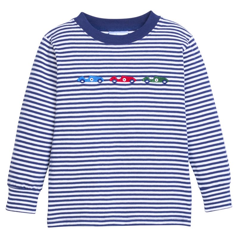 Little English Applique T-Shirt - Race Cars