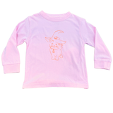 Mustard & Ketchup Children's Clothing Pink Halloween Cat Long Sleeve T-Shirt