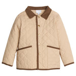 Little English Classic Quilted Jacket for children in  Khaki