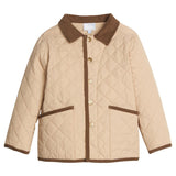 Little English Classic Quilted Jacket for children in  Khaki