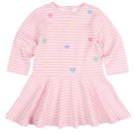 Florence Eiseman Stripe Knit Dress With Applique Hearts