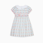 La Coqueta Ivory Rose Stripe Lana Girl Dress