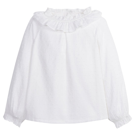 Little English Lauren Blouse- Ivory