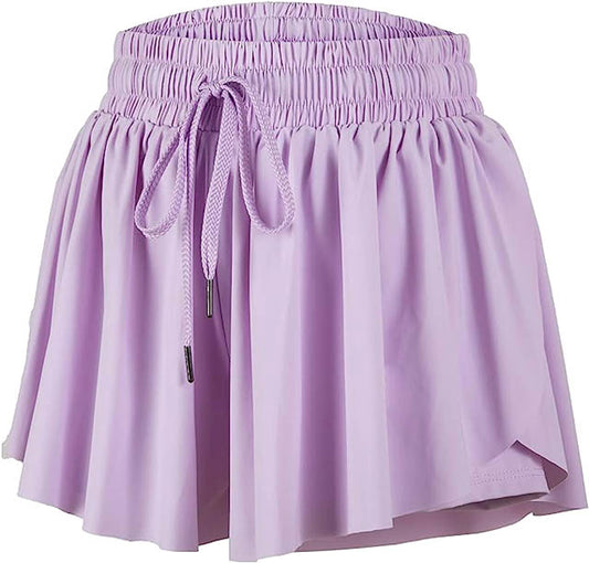 Azarhia Lavender Flowy Shorts