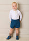 Pepa London Moreton Check Button Detail Bloomers in Navy