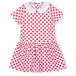 Lila and Hayes Libby Girls' Dress - Schoolhouse Apples Pink