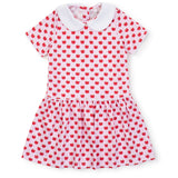 Lila and Hayes Libby Girls' Dress - Schoolhouse Apples Pink