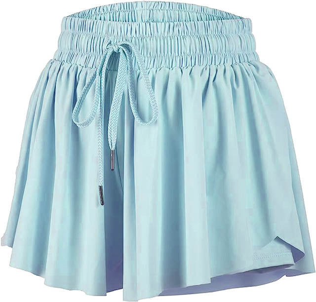Azarhia Light Blue Flowy Shorts