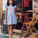 La Coqueta Light Blue Cherry Rita Girl Drop Waist Dress