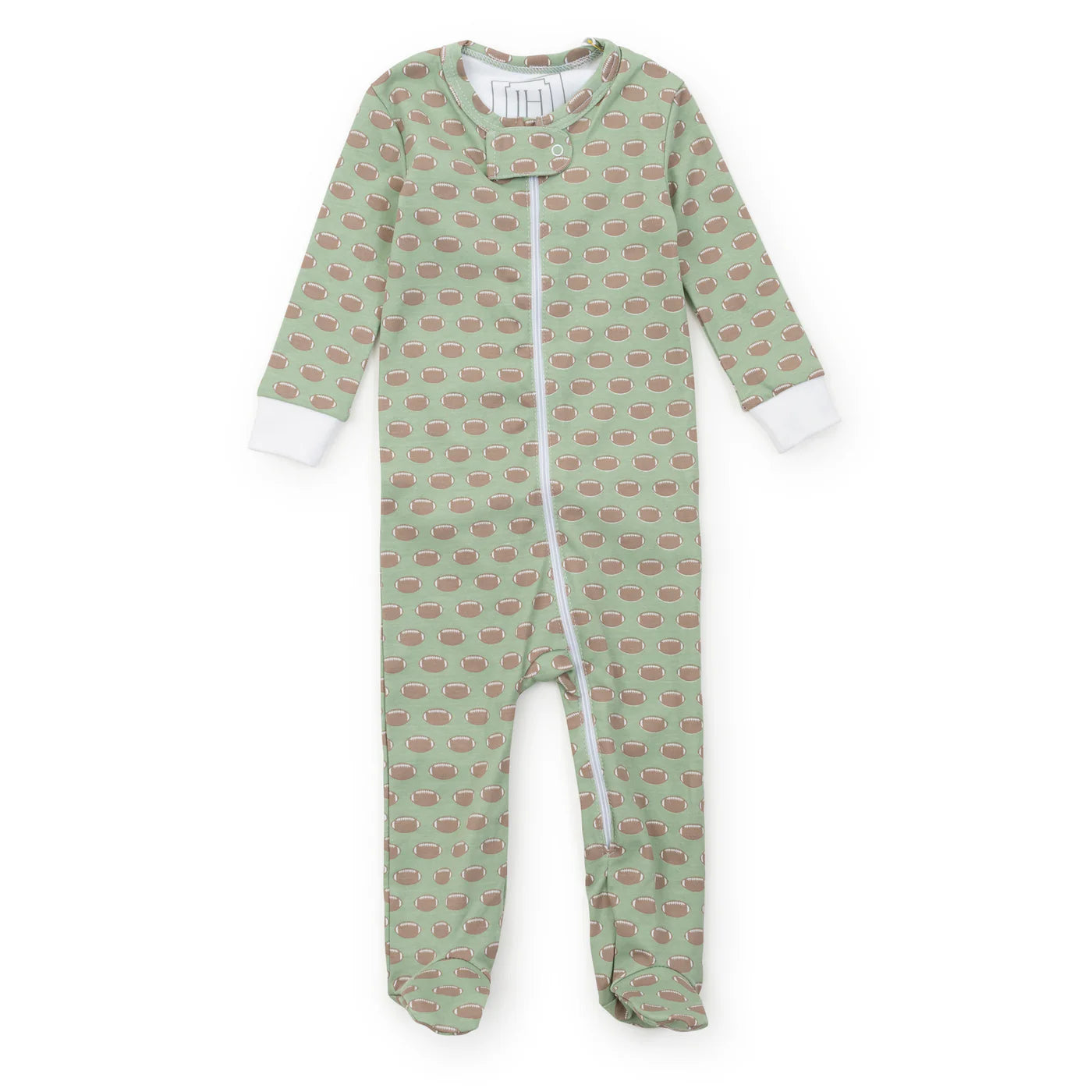 Lila and Hayes Parker Boys' Zipper Pajama - Football