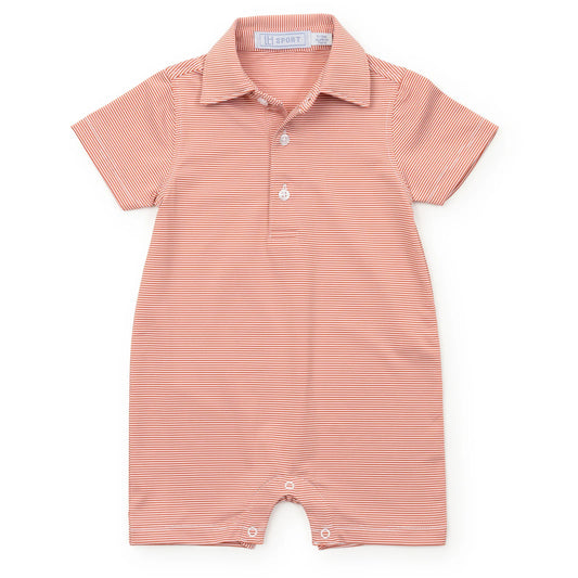Austin Boys' Performance Shortall - Orange Stripes