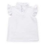 Lila and Hayes Ellie Girls' Sleeveless Performance Top- White