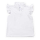 Lila and Hayes Ellie Girls' Sleeveless Performance Top- White