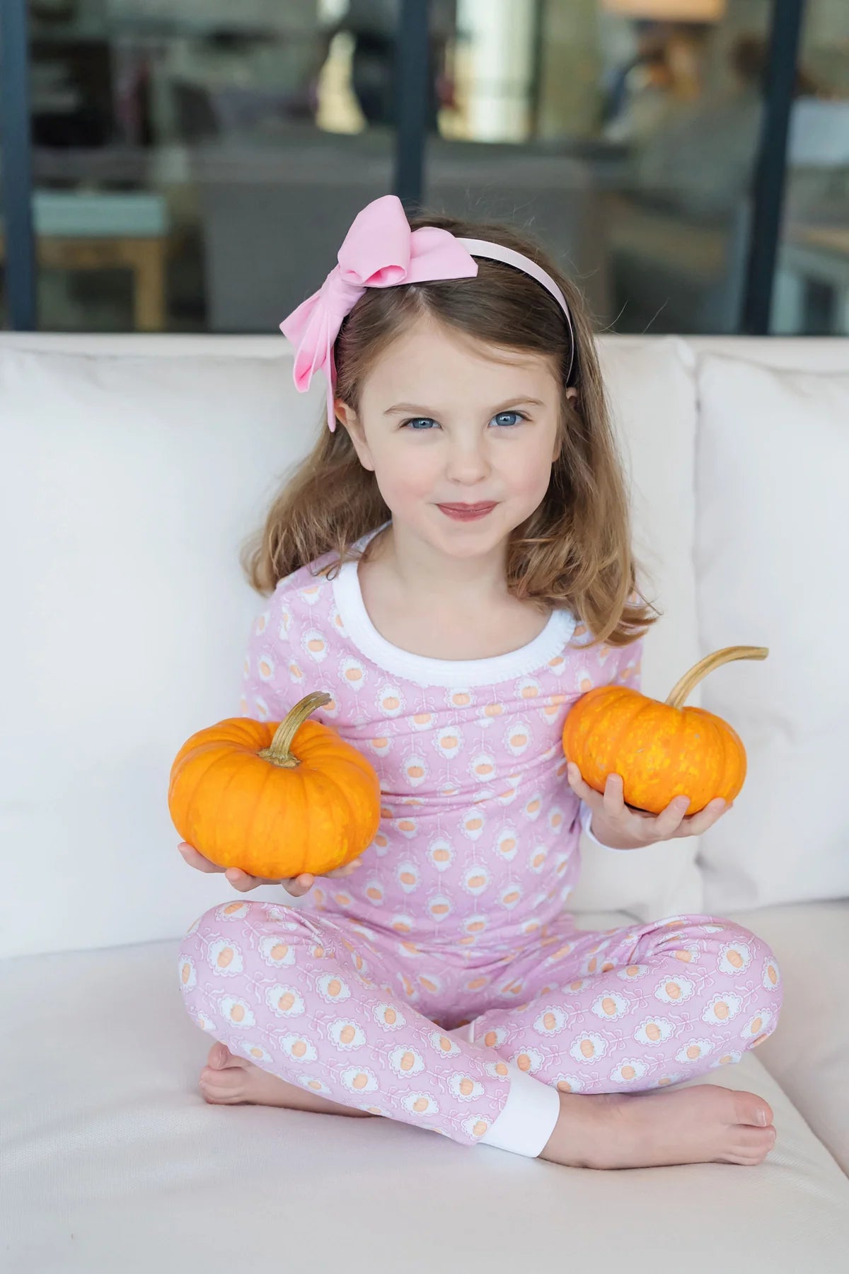 Lila and Hayes Ava Girls' Pajama Pant Set - Pretty Pumpkins