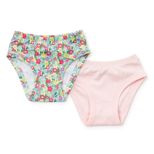 Lila and Hayes Lauren Girls' Underwear Set - Arboretum Floral/Light Pink