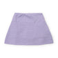 Lila and Hayes Margot Tiered Performance Skirt- Purple and White Stripes