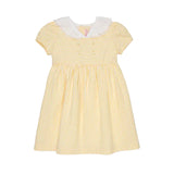 La Coqueta Lemon Stripe Liliana Girl Dress