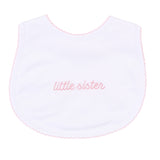 Magnolia Baby Little Sister Embroidered Bib