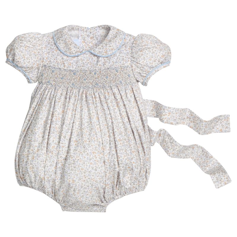 Little English Smocked Peter Pan Bubble- Winthrop Floral