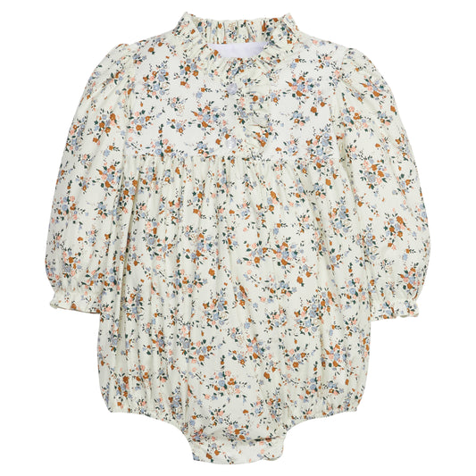 Little English Long Sleeve Birdie Bubble- Brownfield Floral