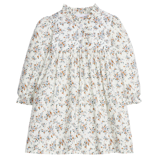 Little English Long Sleeve Birdie Dress- Brownfield Floral