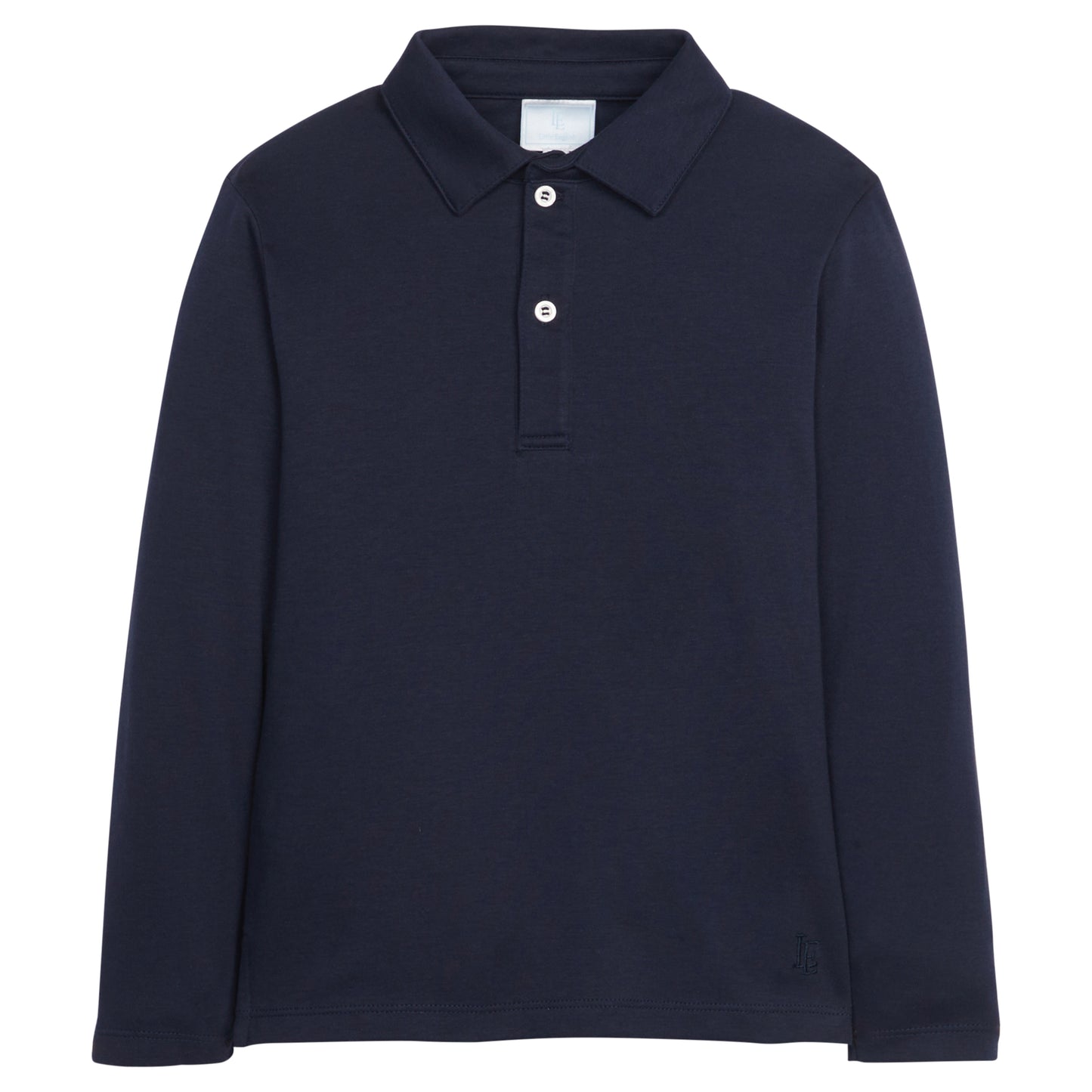 Little English Long Sleeve Polo - Navy