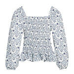 Bisby Long Sleeve India Top- Islington Indigo