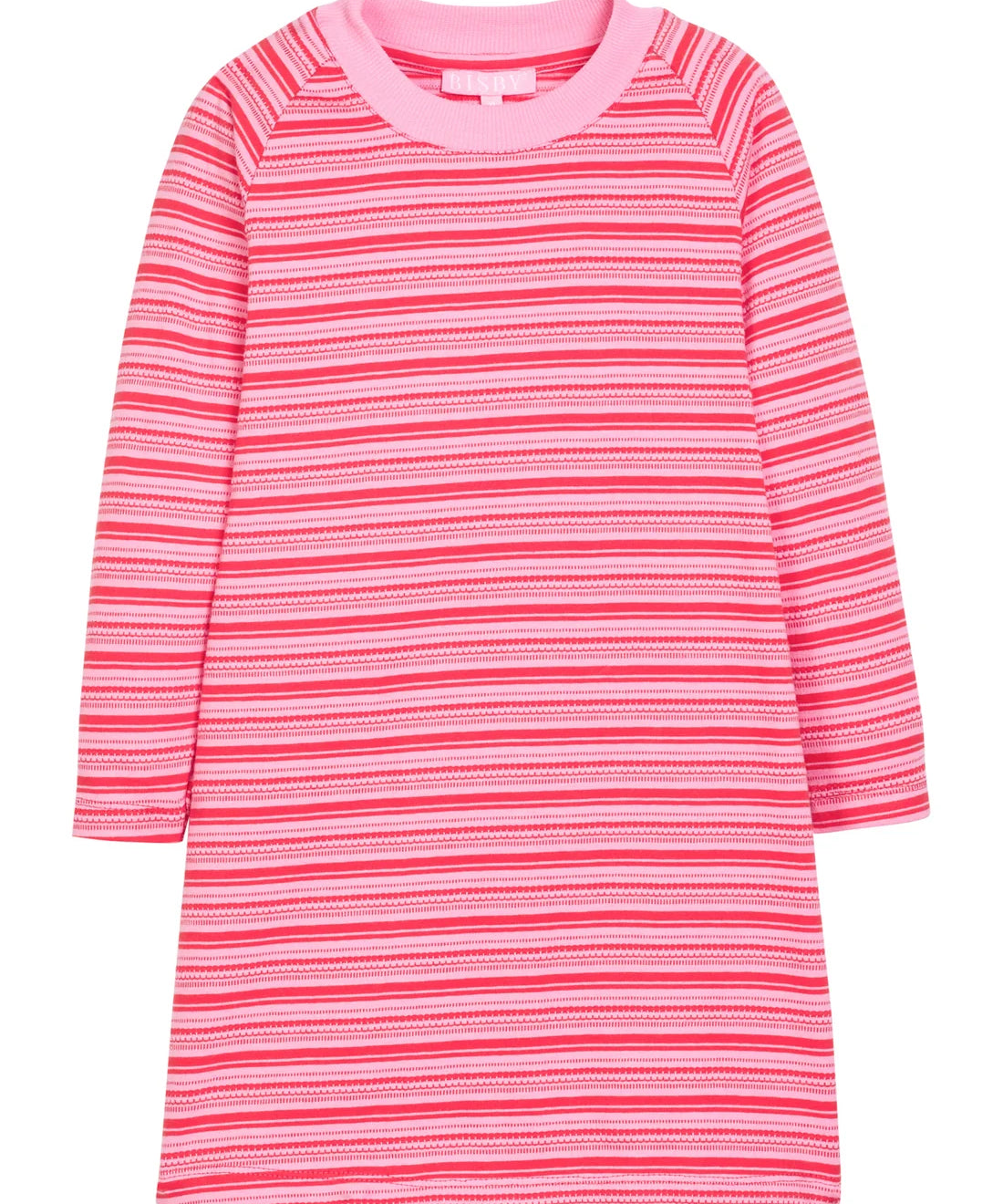 Bisby Long Sleeve T-Shirt Dress- Cambridge Crimson Stripe – Jojo Mommy