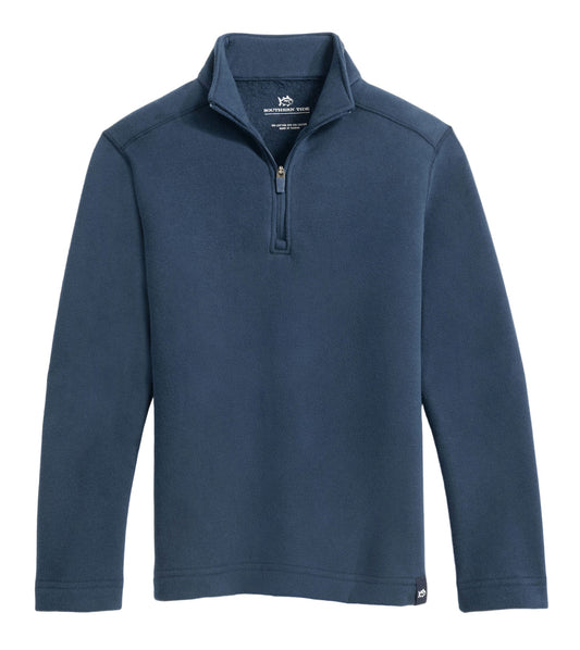 Southern Tide Millview Fleece Quarter Zip - Dress Blue