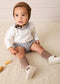 Cadogan Houndstooth Button Detail Bloomers in Camel