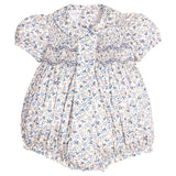 Little English Smocked Bridget Bubble- Wisteria Floral