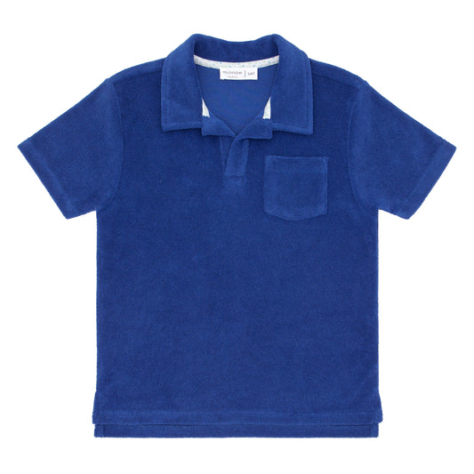 Minnow Cobalt Blue French Terry Polo