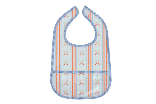 Apple of My Isla The Wipe It Bib- Baseball