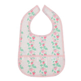 Apple of My Isla The Wipe It Bib- Strawberries