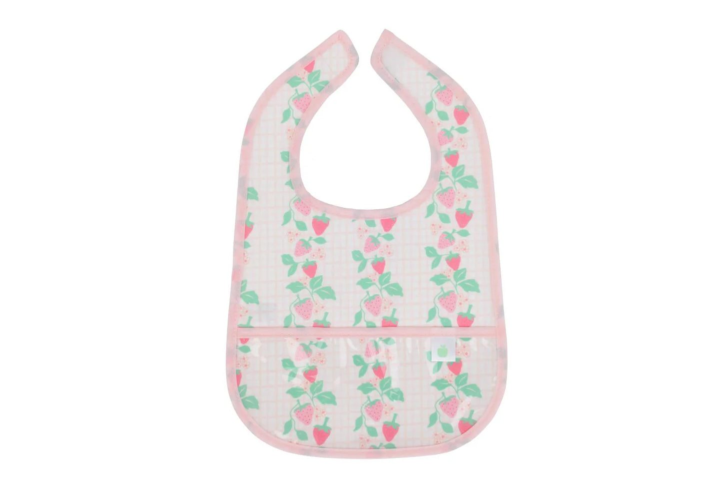Apple of My Isla The Wipe It Bib- Strawberries